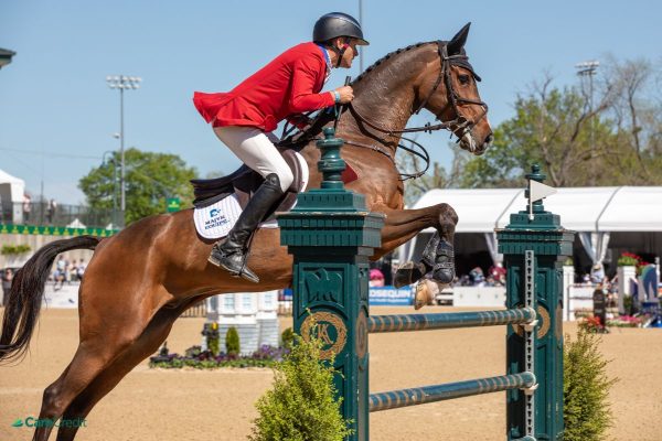 Boyd Martin and Commando 3 jumping at the 2025 Defender Kentucky Three-Day Event.