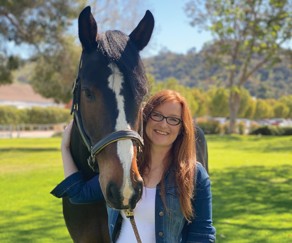 Director Elaine Bogen and her horse