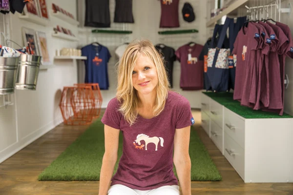 Mary Campbell, the business owner and graphic designer of Mare Modern Goods.