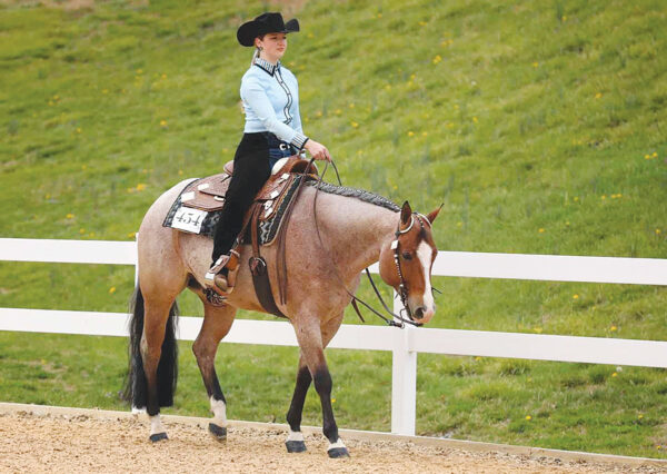 A USPA student competing in western pleasure