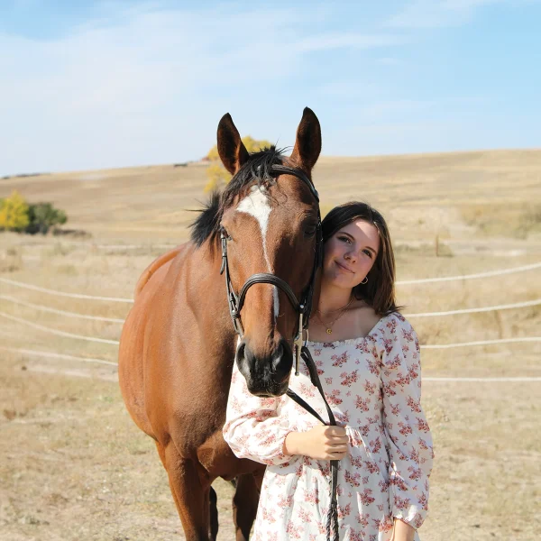 Emma with her horse, Jagger.