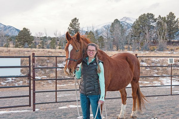 Dr. Callie with a horse