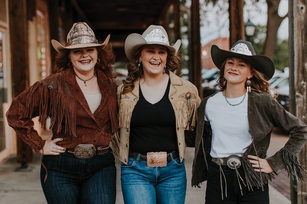 Three cowgirl sisters