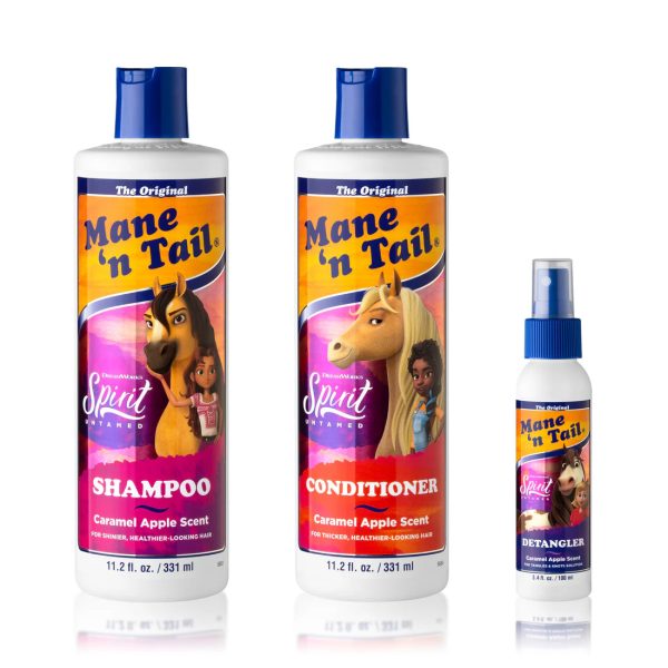 The Spirit Untamed Kids’ Shampoo, Conditioner & Detangler Set.