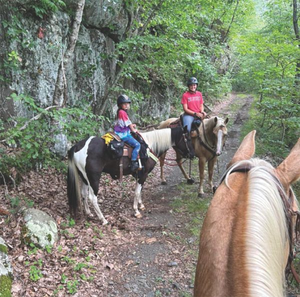 The family on their 100-mile ride.