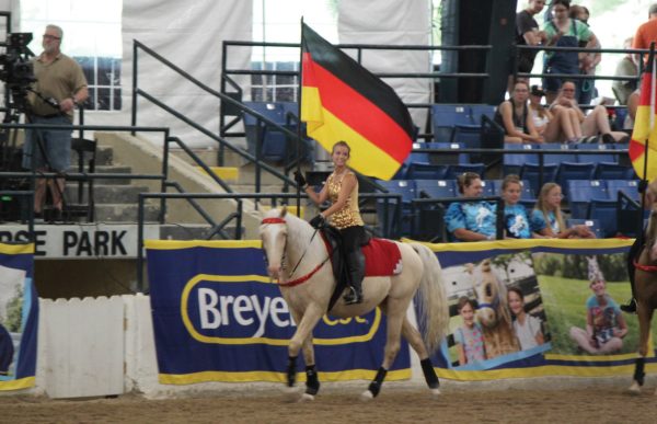Drill team performance at BreyerFest.