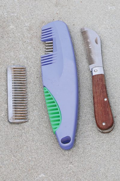 Mane pulling and trimming tools