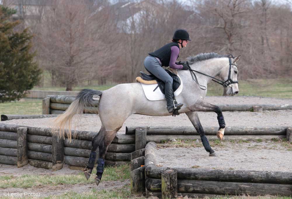 Jumping up a bank