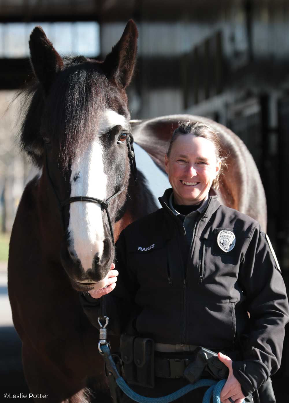 Oliver and his police partner, Captain Lisa Rakes.