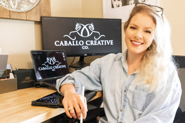 Spencer Tindel of Caballo Creative, her unique horse career of graphic design and photography