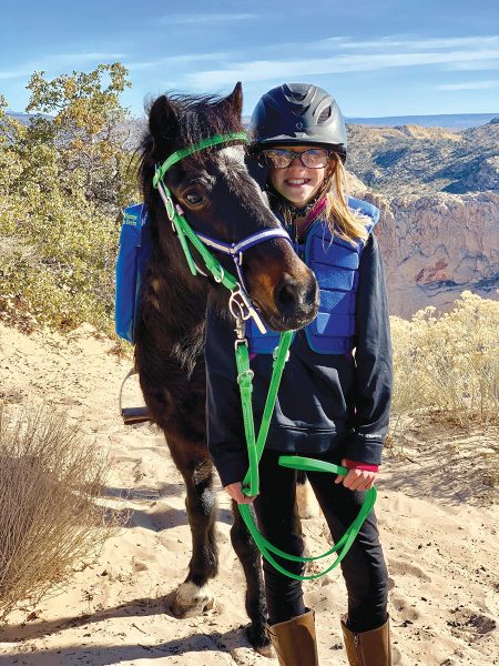 A young equestrian with her pony.