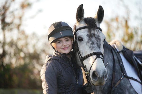 This Esme with Joey, her young Thoroughbred/warmblood cross