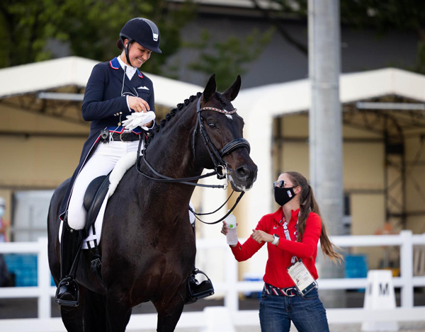 Adrienne Lyle and Salvino Withdraw from Individual Medal Contention in the FEI Grand Prix Freestyle at the Olympic Games Tokyo 2020
