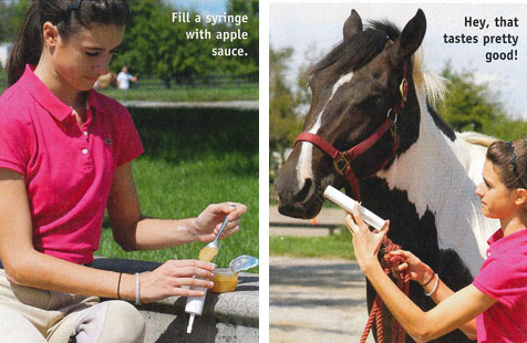 Deworming with applesauce