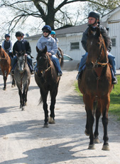 Student jockeys head to the track