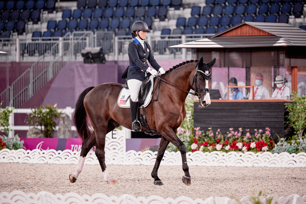 And the Team Medal Chase is On at the Paralympic Games Tokyo 2020 in the Para Dressage Team Test to Music Grades I, II, and III