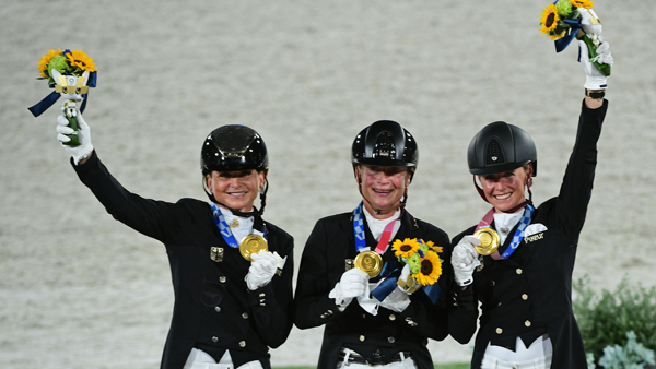 Team Germany won the Gold Medal in the Dressage Team event at Tokyo Olympics