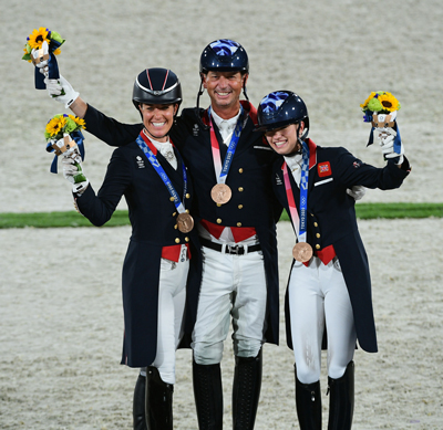Team Great Britain won the Bronze Medal in the Dressage Team event at Tokyo Olympics