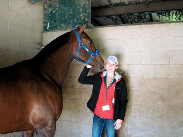 Annise and a racehorse