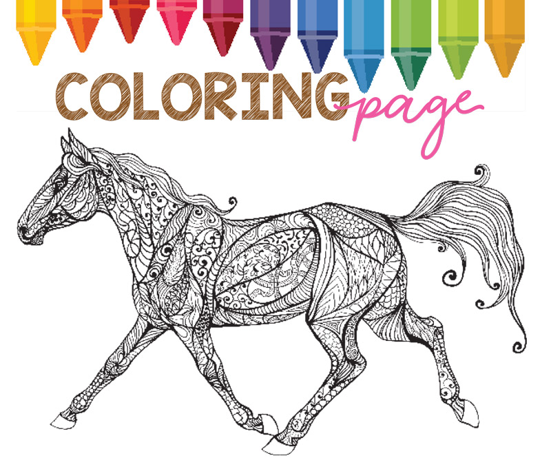Trotting Horse Coloring Page